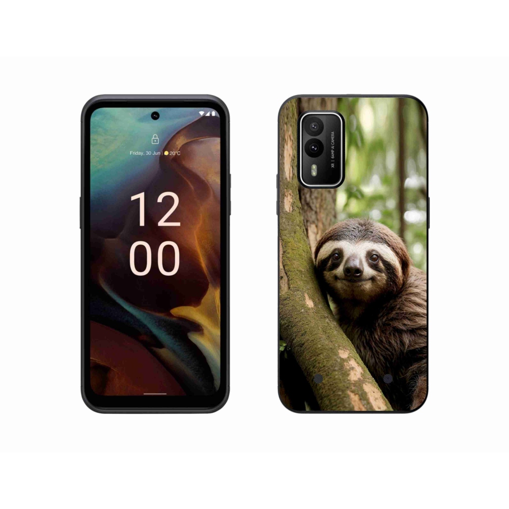 Gelový kryt mmCase na Nokia XR21 - usměvavý lenochod