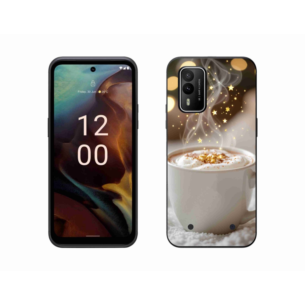 Gelový kryt mmCase na Nokia XR21 - vánoční horký nápoj