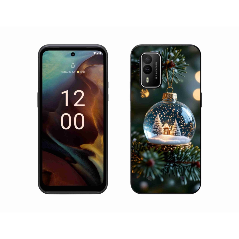 Gelový kryt mmCase na Nokia XR21 - vánoční koule 2