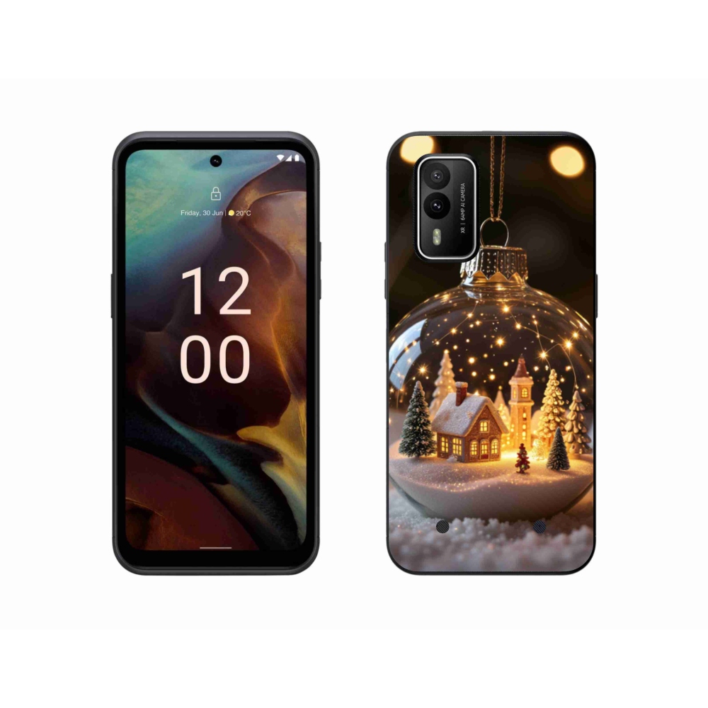 Gelový kryt mmCase na Nokia XR21 - vánoční koule 3