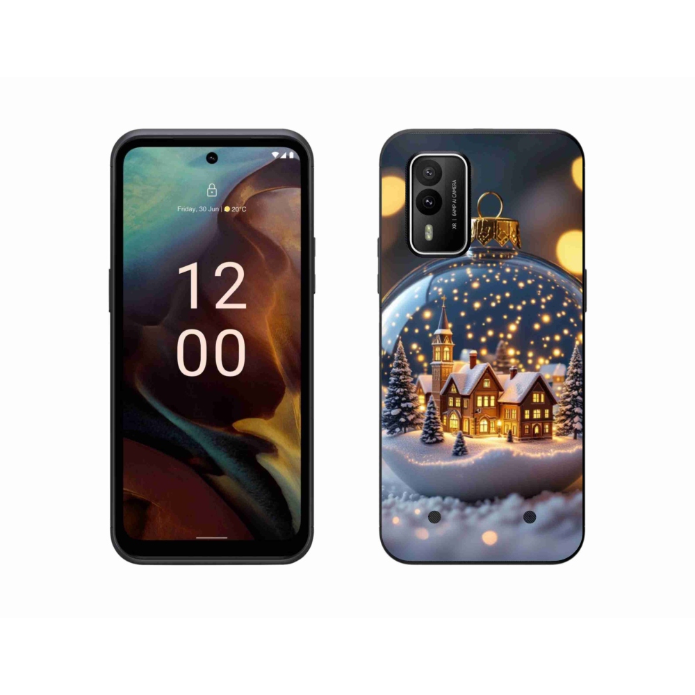 Gelový kryt mmCase na Nokia XR21 - vánoční koule 4
