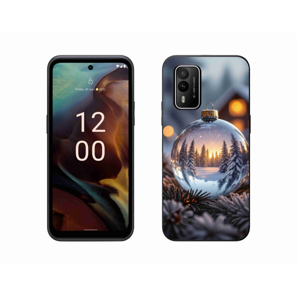 Gelový kryt mmCase na Nokia XR21 - vánoční ozdoba