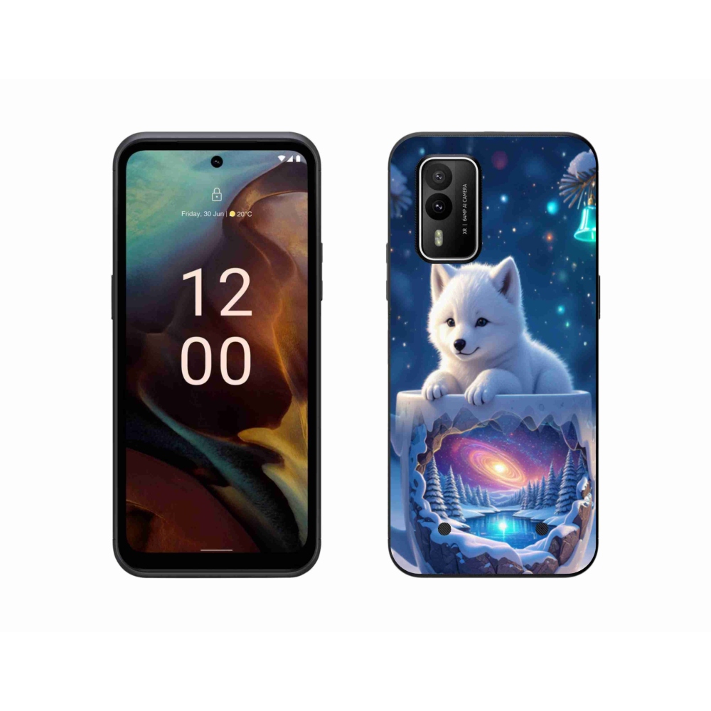 Gelový kryt mmCase na Nokia XR21 - vánoční štěně