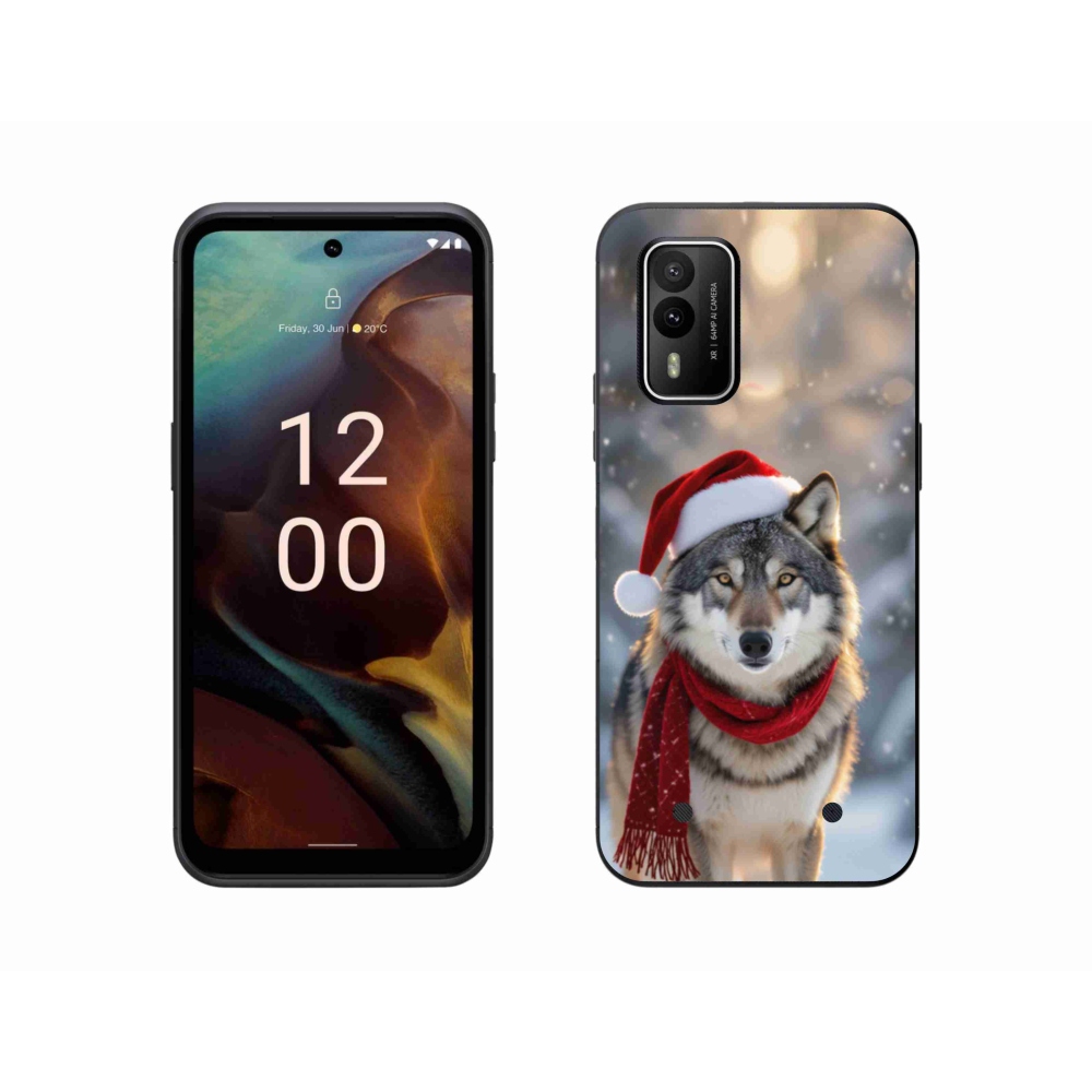 Gelový kryt mmCase na Nokia XR21 - vánoční vlk