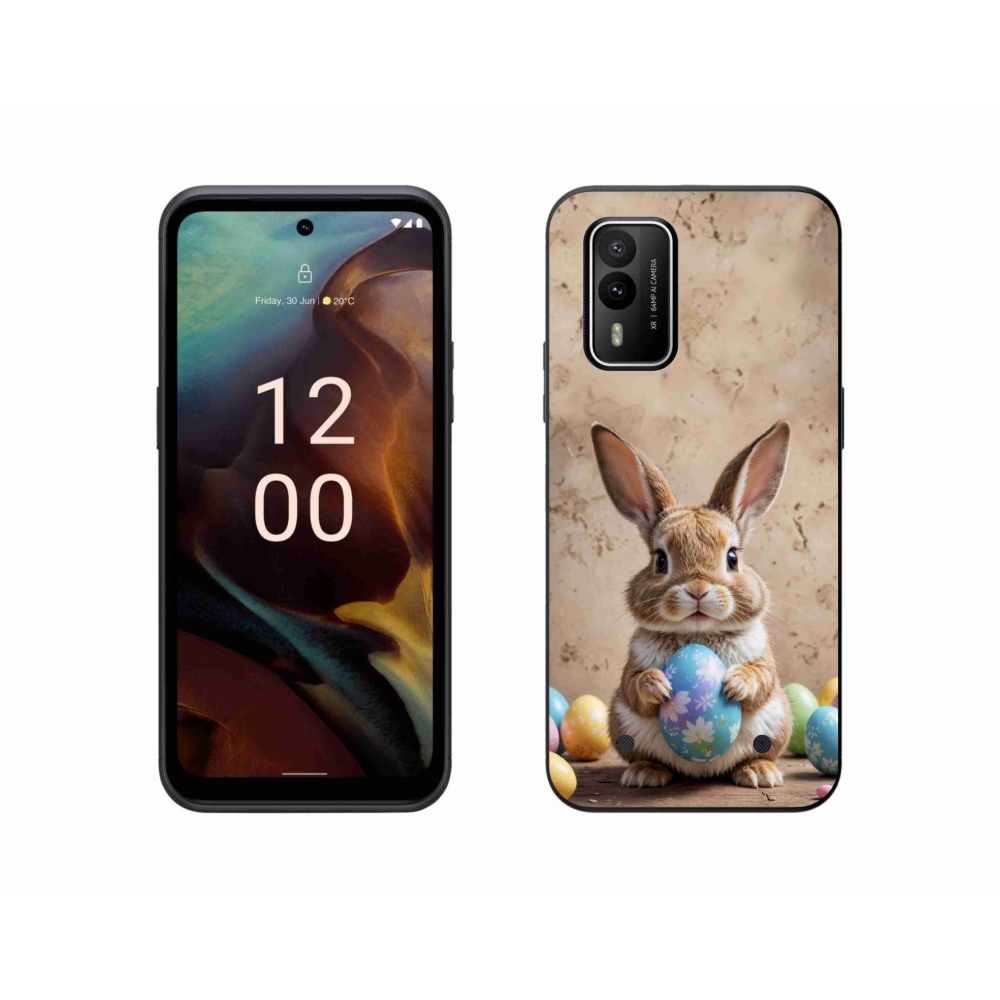 Gelový kryt mmCase na Nokia XR21 - velikonoční králíček