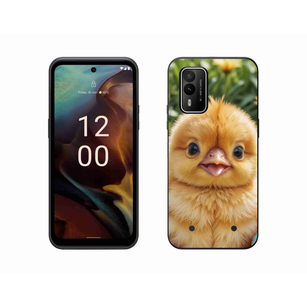 Gelový kryt mmCase na Nokia XR21 - veselé kuřátko