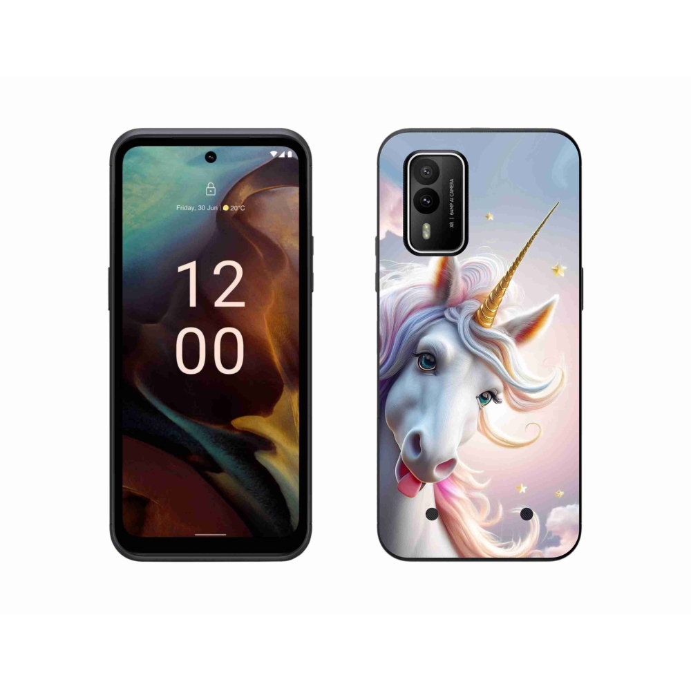 Gelový kryt mmCase na Nokia XR21 - veselý jednorožec