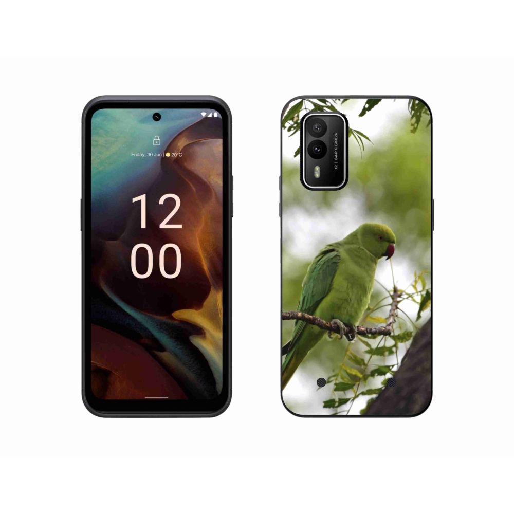 Gelový kryt mmCase na Nokia XR21 - zelený papoušek