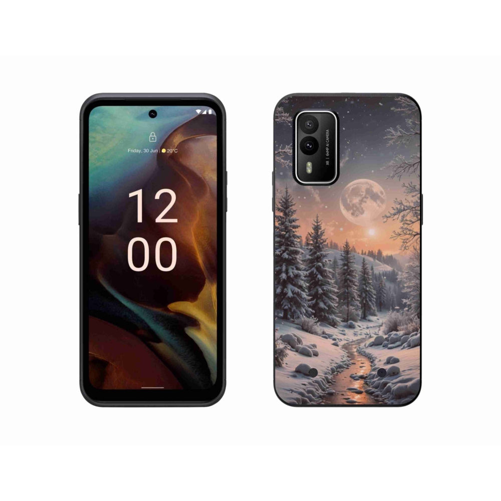 Gelový kryt mmCase na Nokia XR21 - zimní krajina 2