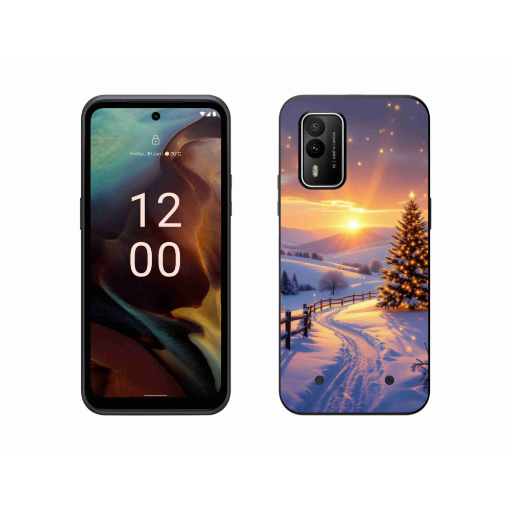 Gelový kryt mmCase na Nokia XR21 - zimní krajina