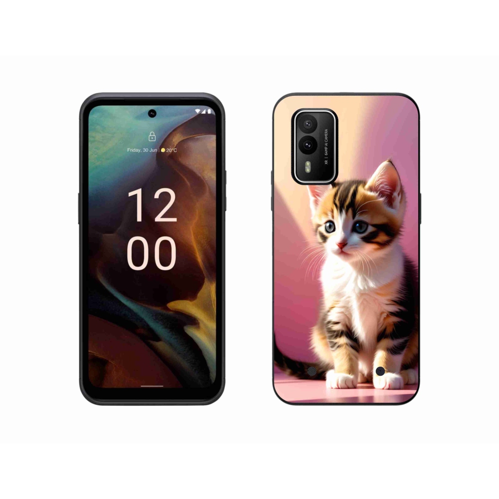 Gelový kryt mmCase na Nokia XR21 - zvědavé kotě 2