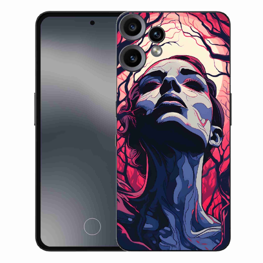 Gelový kryt mmCase na Nothing CMF Phone 2 Pro - abstraktní obličej