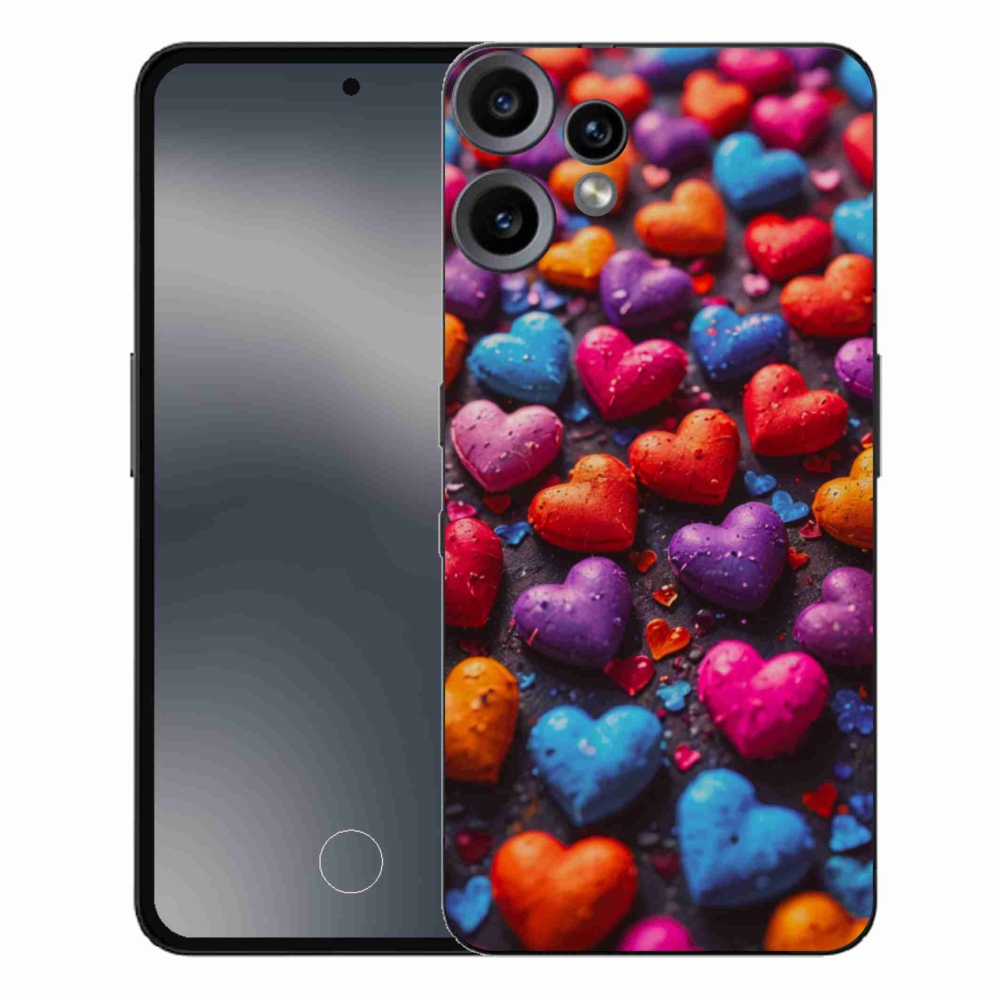 Gelový kryt mmCase na Nothing CMF Phone 2 Pro - barevná srdce
