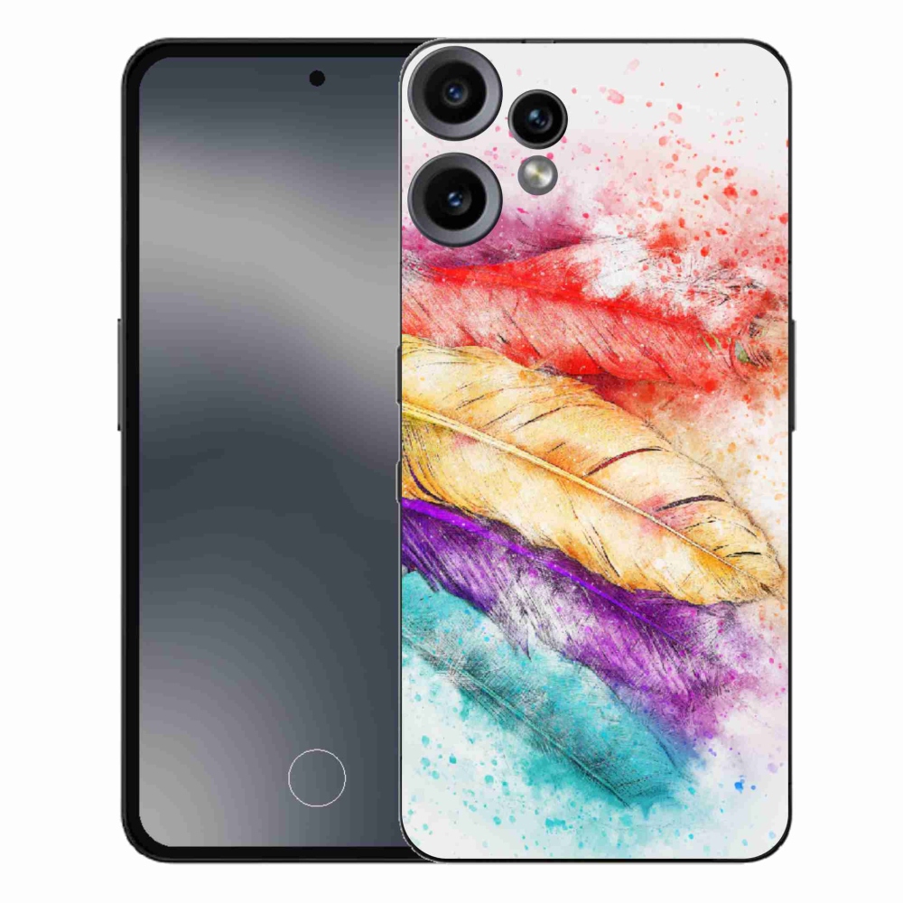 Gelový kryt mmCase na Nothing CMF Phone 2 Pro - barevné peří