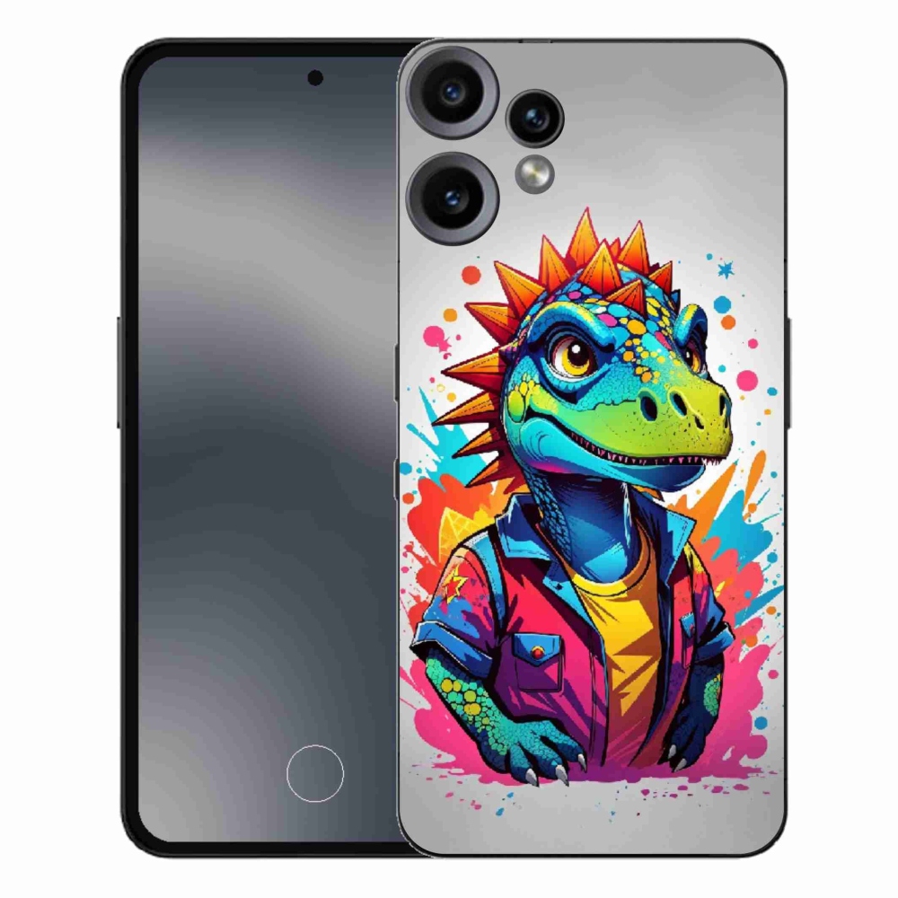 Gelový kryt mmCase na Nothing CMF Phone 2 Pro - barevný dinosaurus