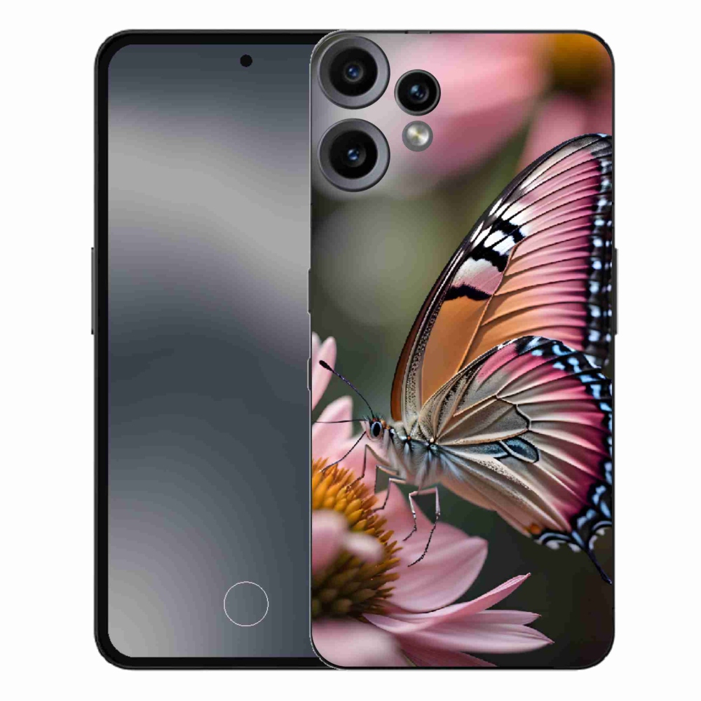 Gelový kryt mmCase na Nothing CMF Phone 2 Pro - barevný motýl