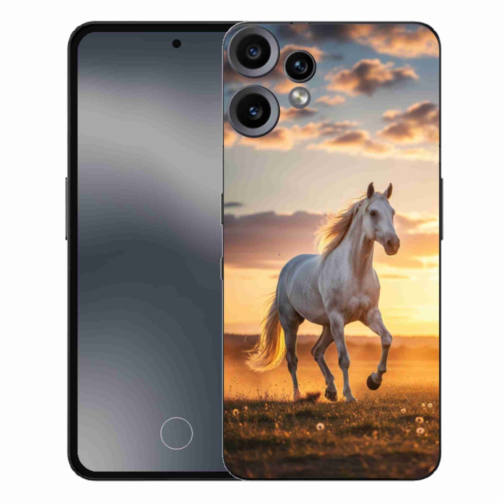 Gelový kryt mmCase na Nothing CMF Phone 2 Pro - běžící bílý kůň 2
