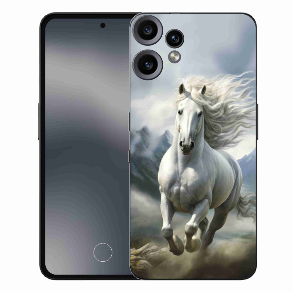 Gelový kryt mmCase na Nothing CMF Phone 2 Pro - běžící bílý kůň 3