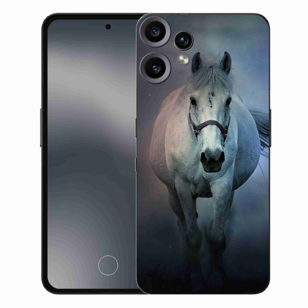 Gelový kryt mmCase na Nothing CMF Phone 2 Pro - běžící bílý kůň