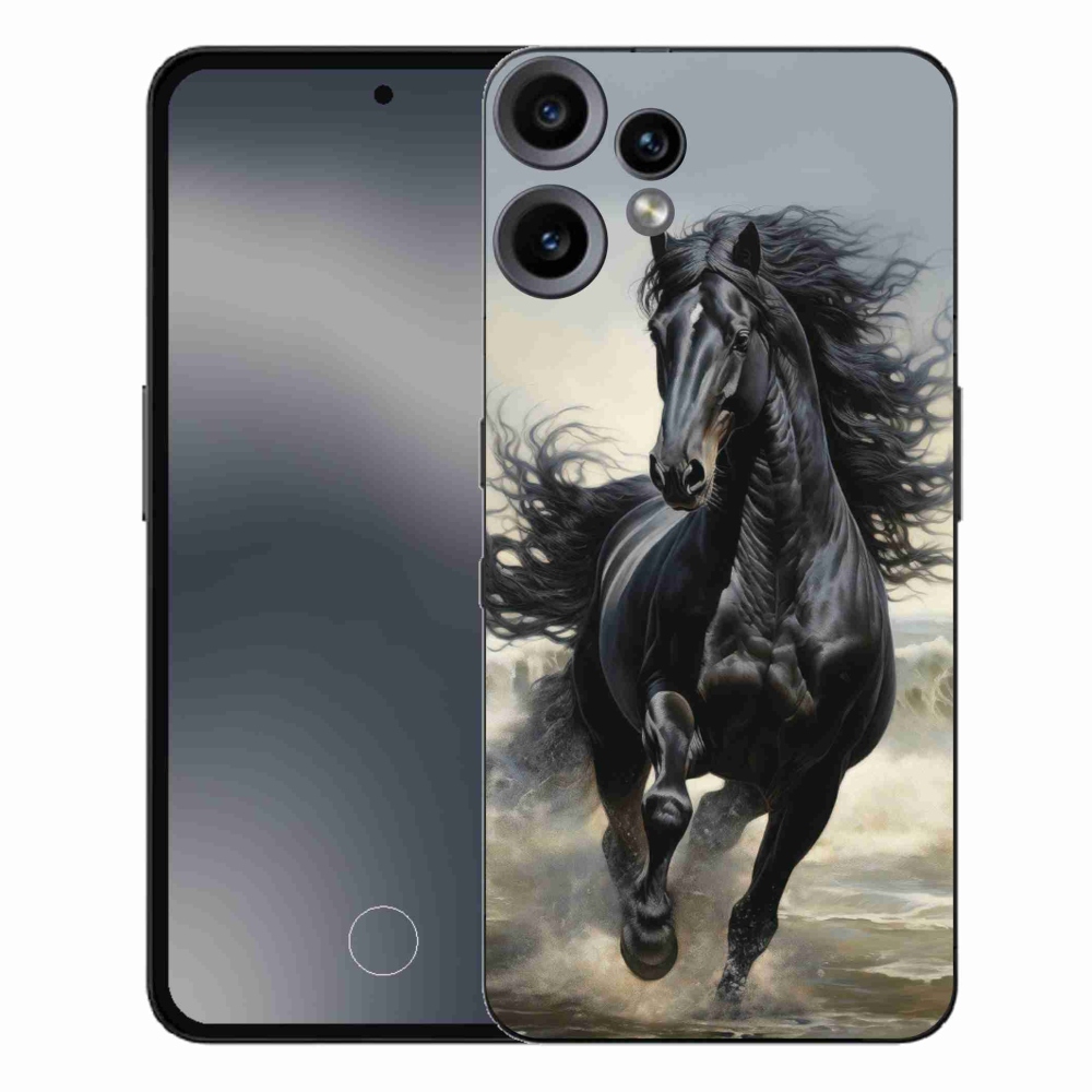Gelový kryt mmCase na Nothing CMF Phone 2 Pro - běžící černý kůň