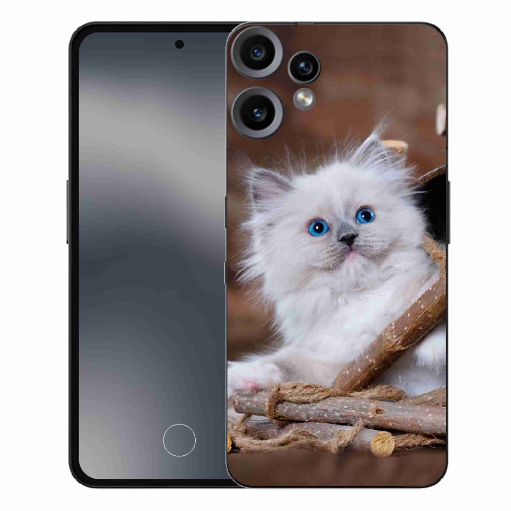 Gelový kryt mmCase na Nothing CMF Phone 2 Pro - bílé kotě