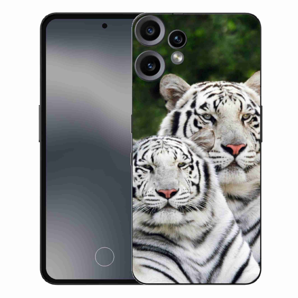Gelový kryt mmCase na Nothing CMF Phone 2 Pro - bílí tygři
