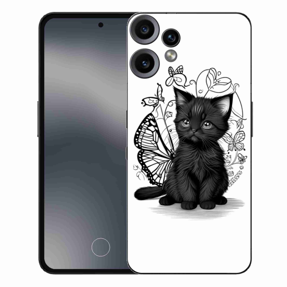 Gelový kryt mmCase na Nothing CMF Phone 2 Pro - černé kotě