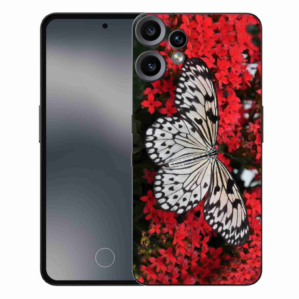 Gelový kryt mmCase na Nothing CMF Phone 2 Pro - černobílý motýl 1