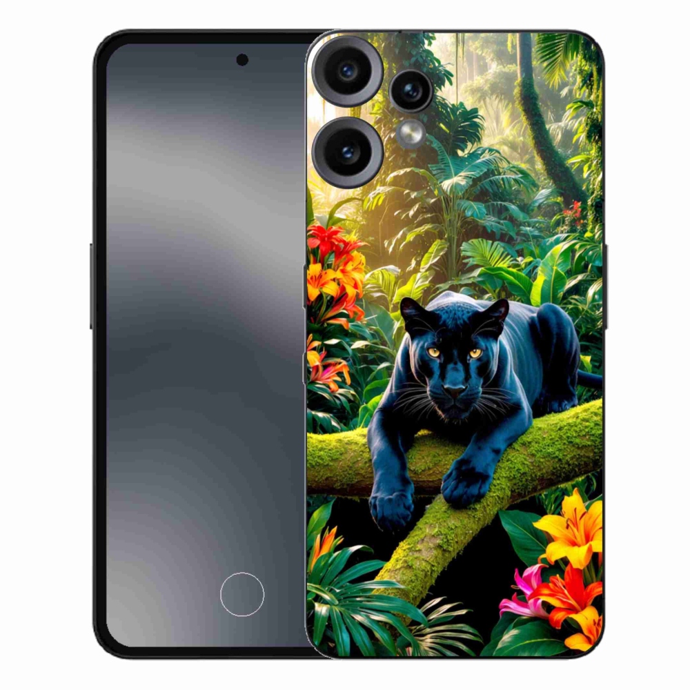 Gelový kryt mmCase na Nothing CMF Phone 2 Pro - černý panter v džungli