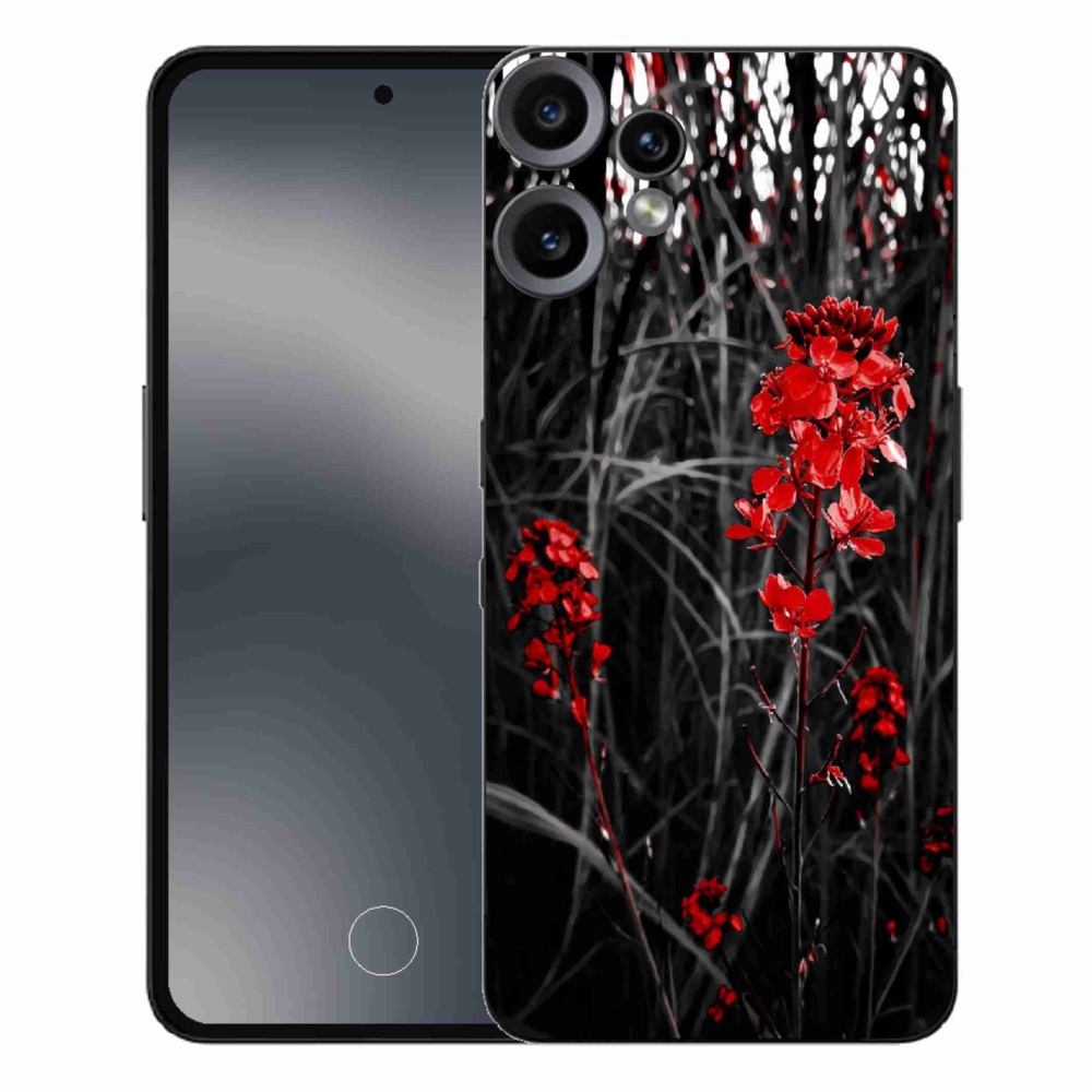 Gelový kryt mmCase na Nothing CMF Phone 2 Pro - červená rostlina