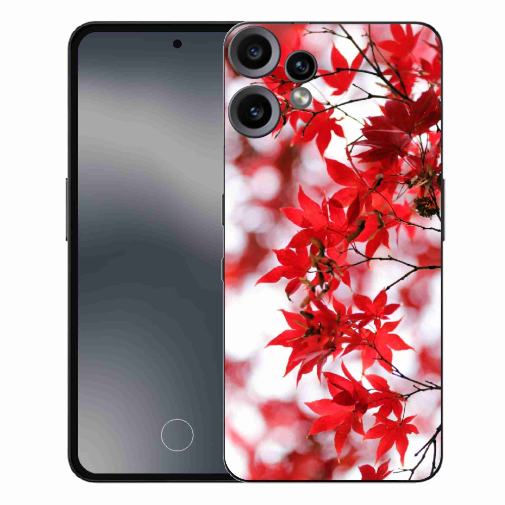 Gelový kryt mmCase na Nothing CMF Phone 2 Pro - červené listy