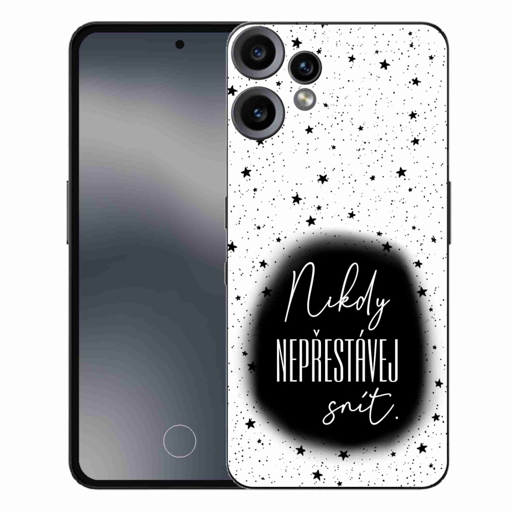 Gelový kryt mmCase na Nothing CMF Phone 2 Pro - citát 1 černobílé pozadí