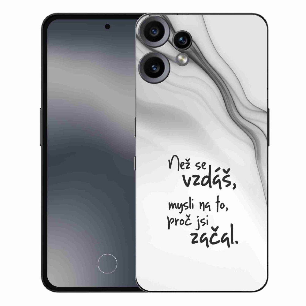 Gelový kryt mmCase na Nothing CMF Phone 2 Pro - citát 2 bílé pozadí