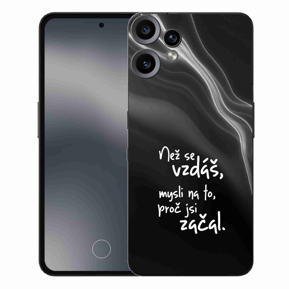 Gelový kryt mmCase na Nothing CMF Phone 2 Pro - citát 2 černé pozadí