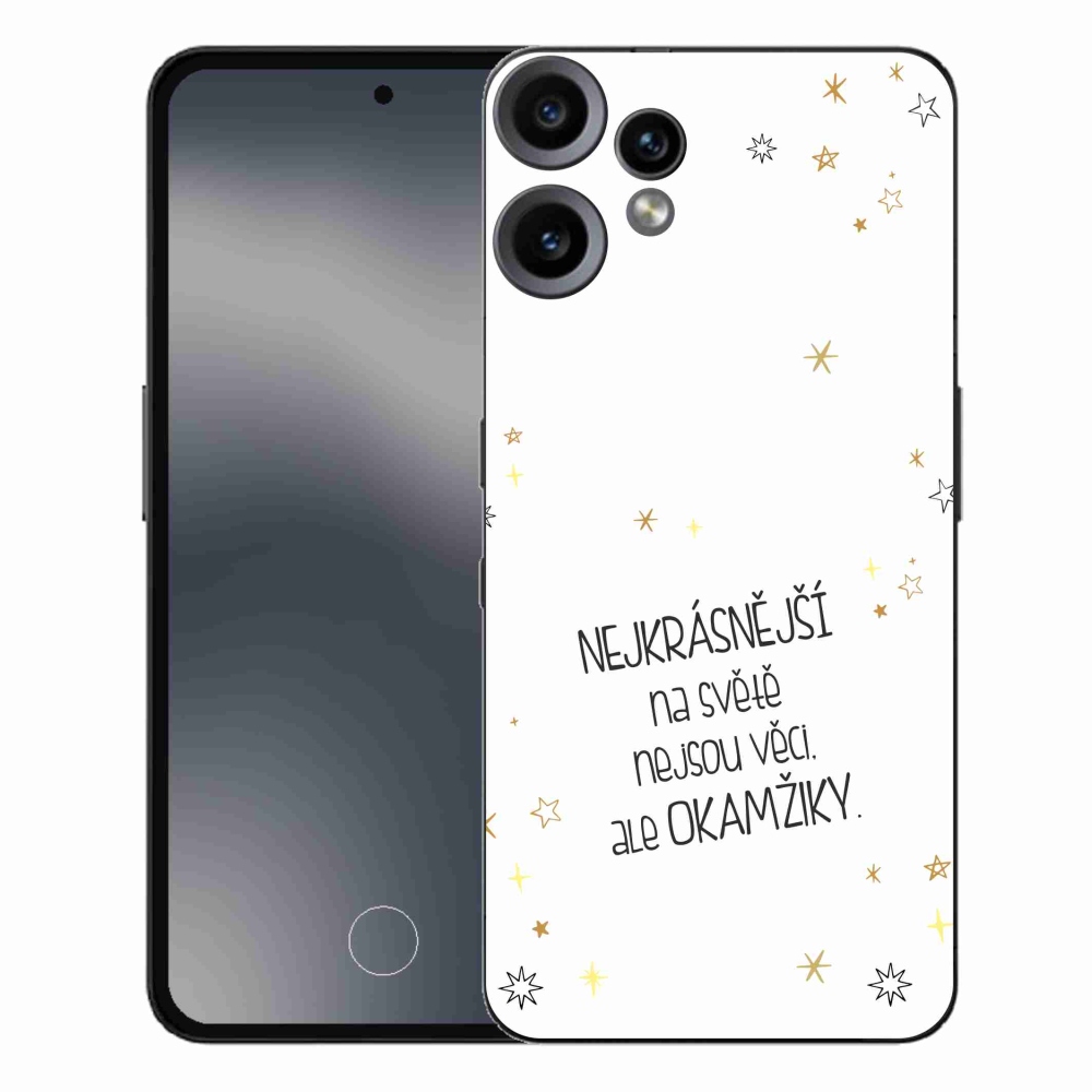 Gelový kryt mmCase na Nothing CMF Phone 2 Pro - citát 4 bílé pozadí