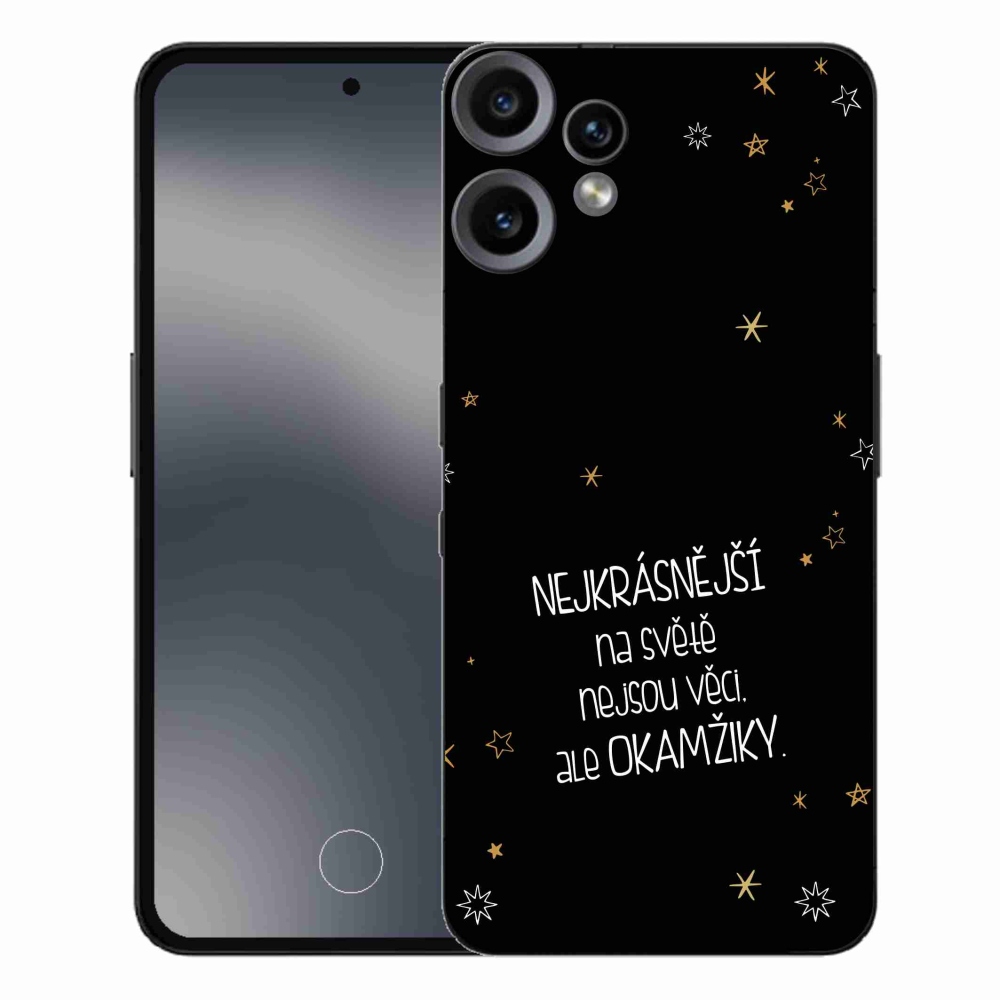 Gelový kryt mmCase na Nothing CMF Phone 2 Pro - citát 4 černé pozadí