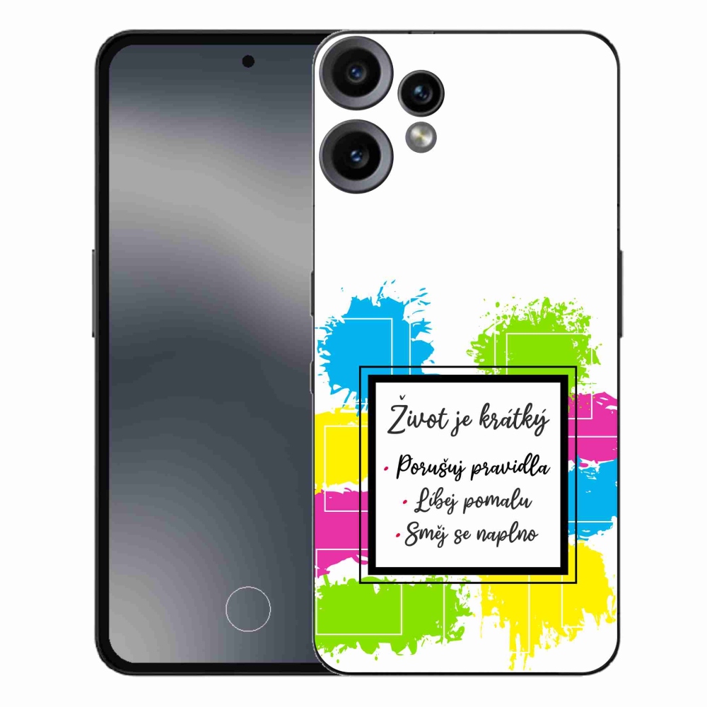 Gelový kryt mmCase na Nothing CMF Phone 2 Pro - citát 5 bílé pozadí