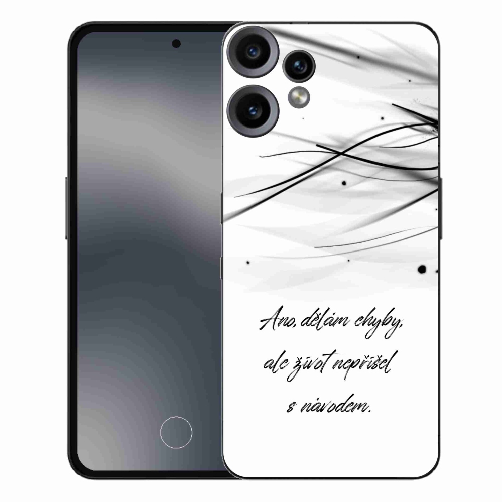 Gelový kryt mmCase na Nothing CMF Phone 2 Pro - citát bílé pozadí