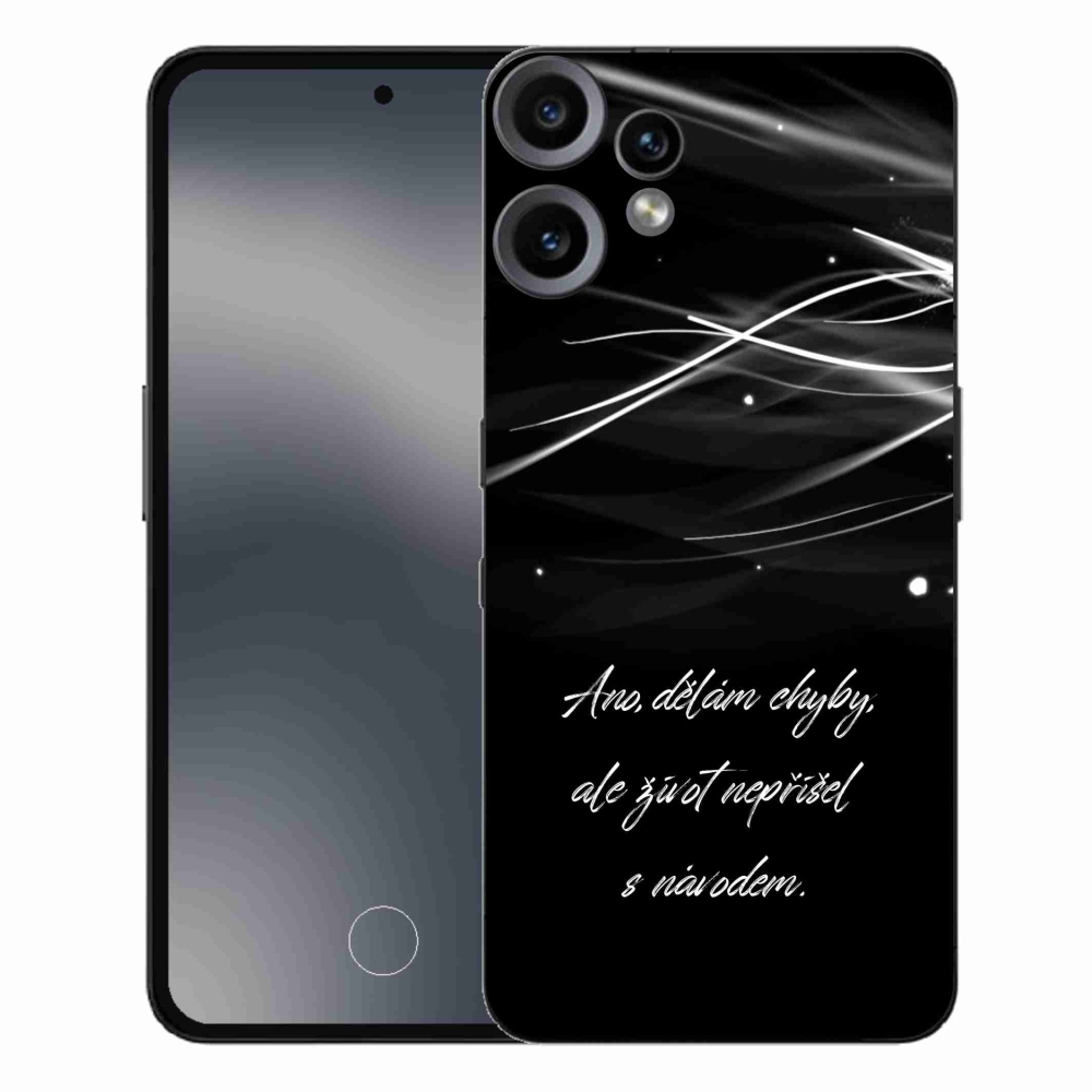 Gelový kryt mmCase na Nothing CMF Phone 2 Pro - citát černé pozadí