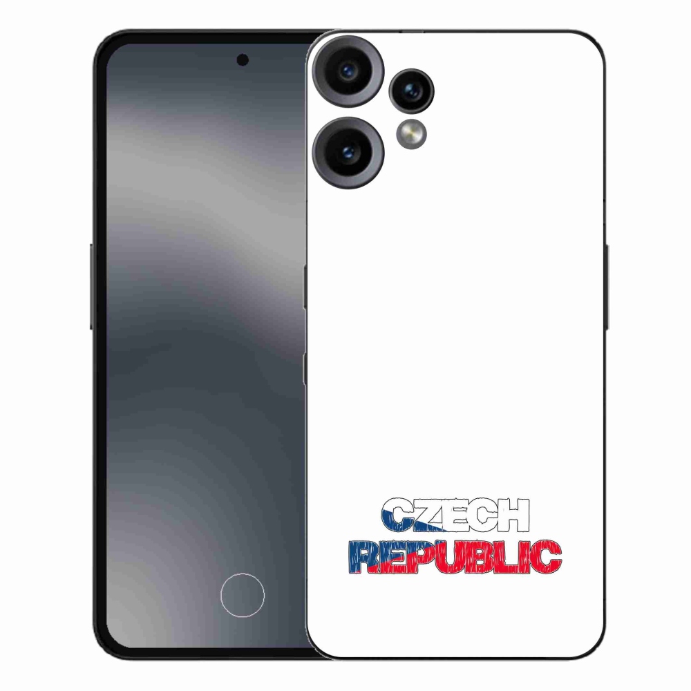 Gelový kryt mmCase na Nothing CMF Phone 2 Pro - Czech Republic bílé pozadí