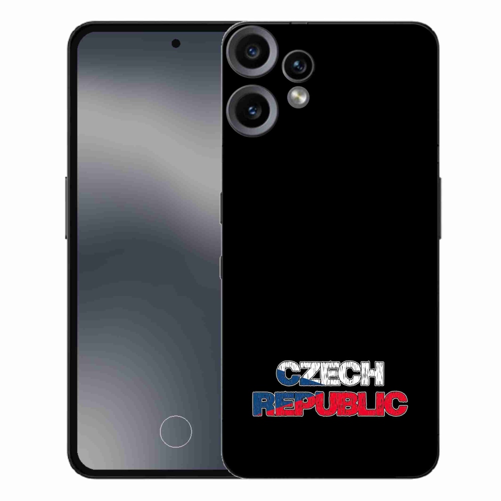 Gelový kryt mmCase na Nothing CMF Phone 2 Pro - Czech Republic černé pozadí