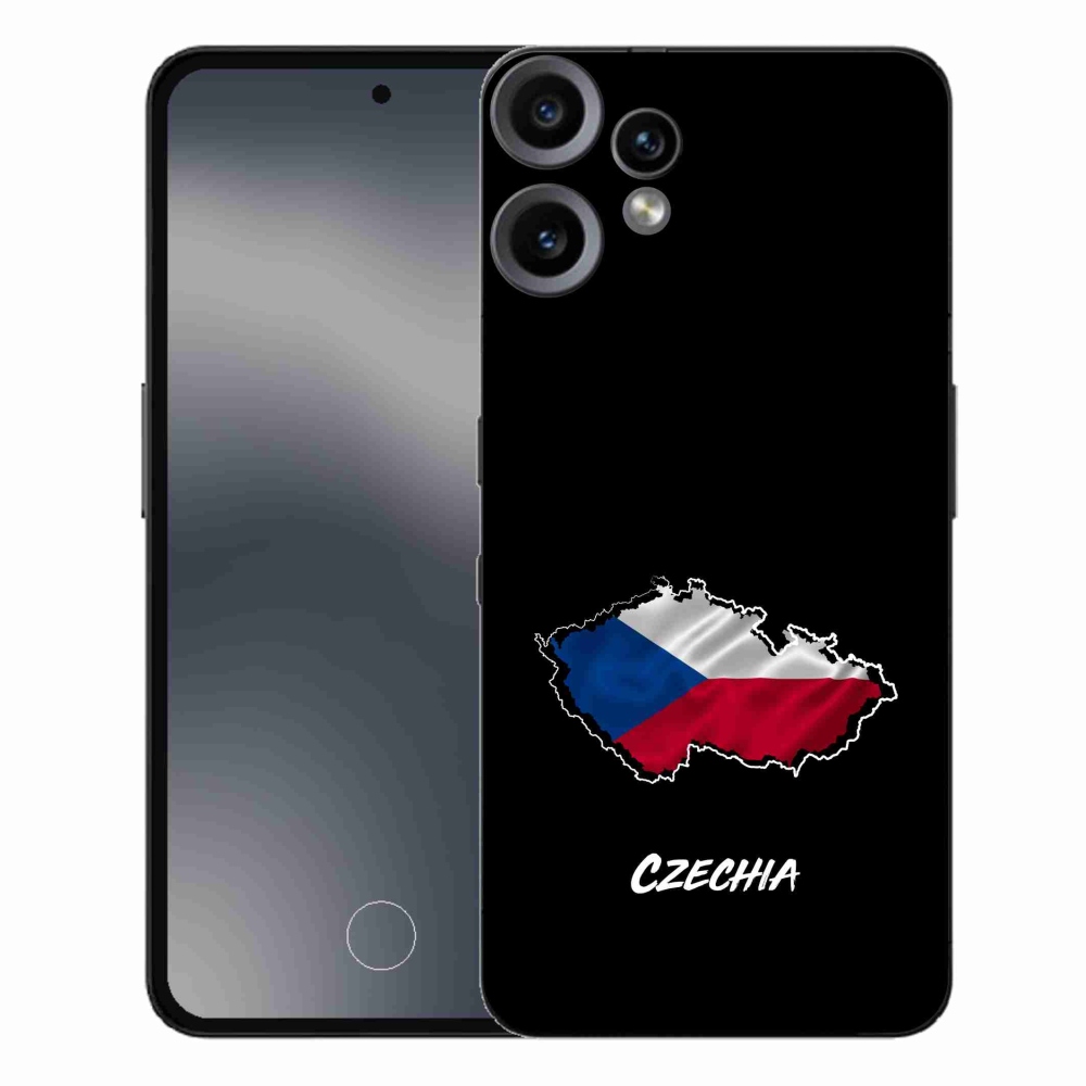 Gelový kryt mmCase na Nothing CMF Phone 2 Pro - Czechia černé pozadí