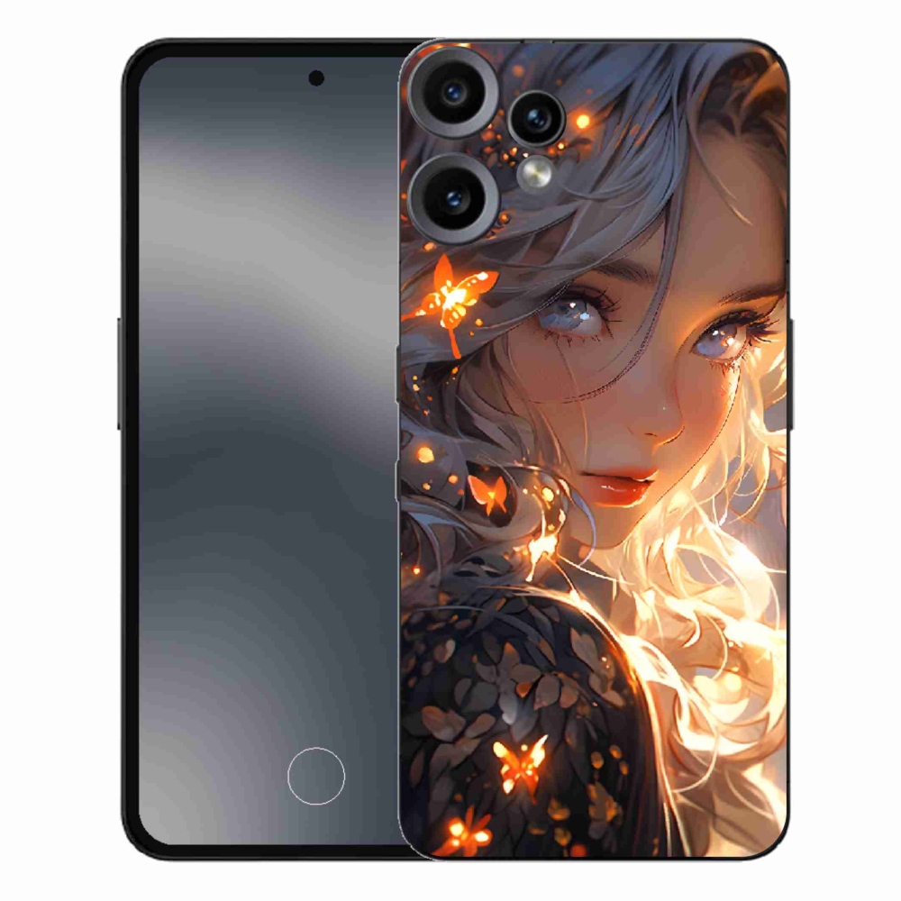 Gelový kryt mmCase na Nothing CMF Phone 2 Pro - dívka a motýli