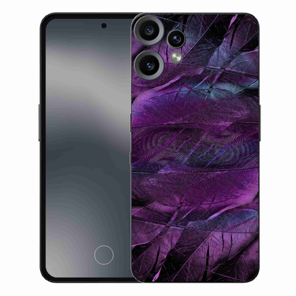 Gelový kryt mmCase na Nothing CMF Phone 2 Pro - fialová pírka