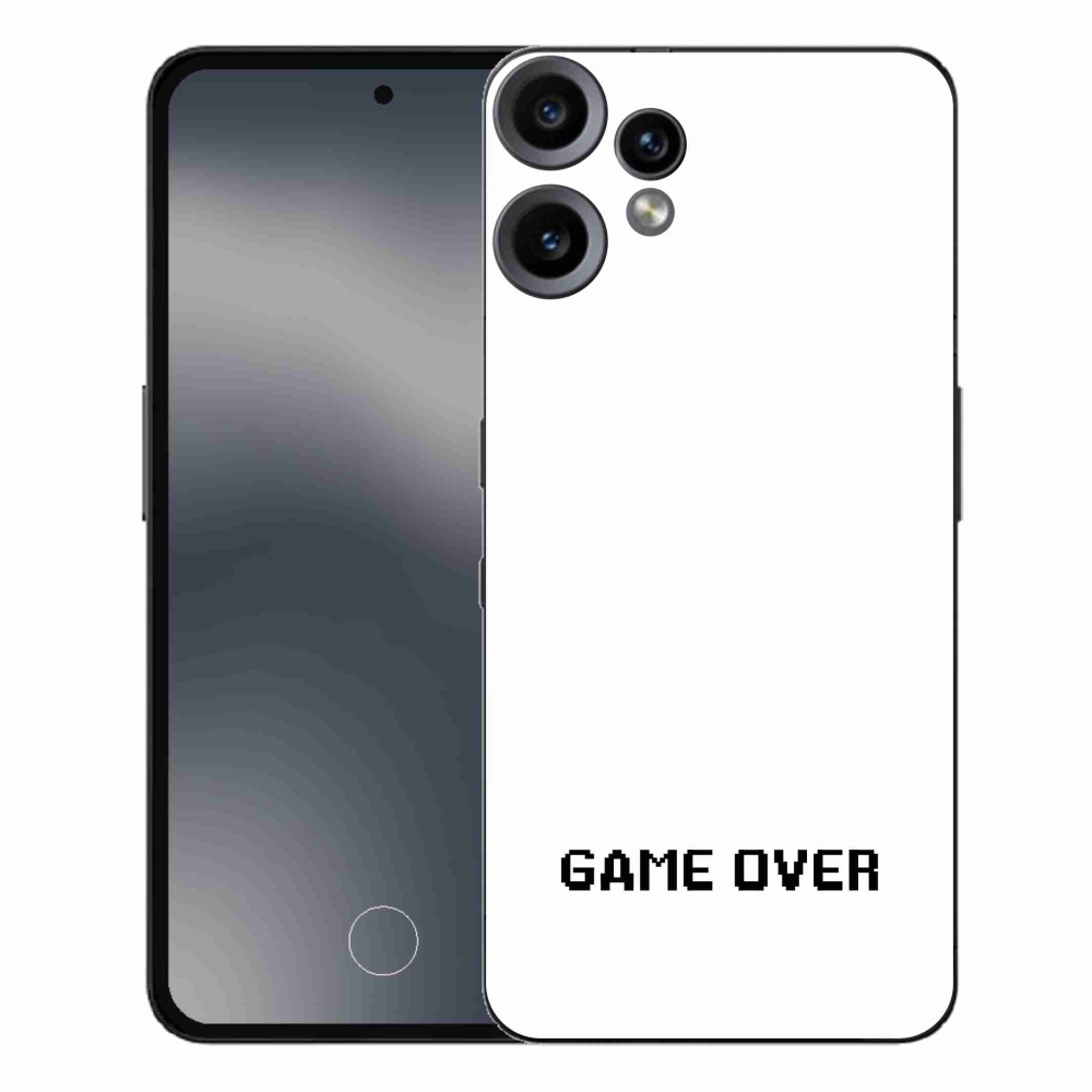 Gelový kryt mmCase na Nothing CMF Phone 2 Pro - game over bílé pozadí