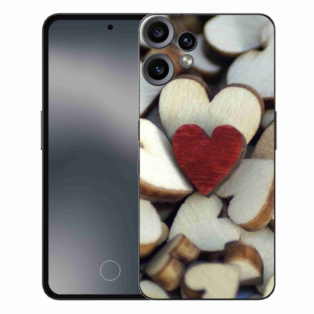 Gelový kryt mmCase na Nothing CMF Phone 2 Pro - gravírované červené srdce 