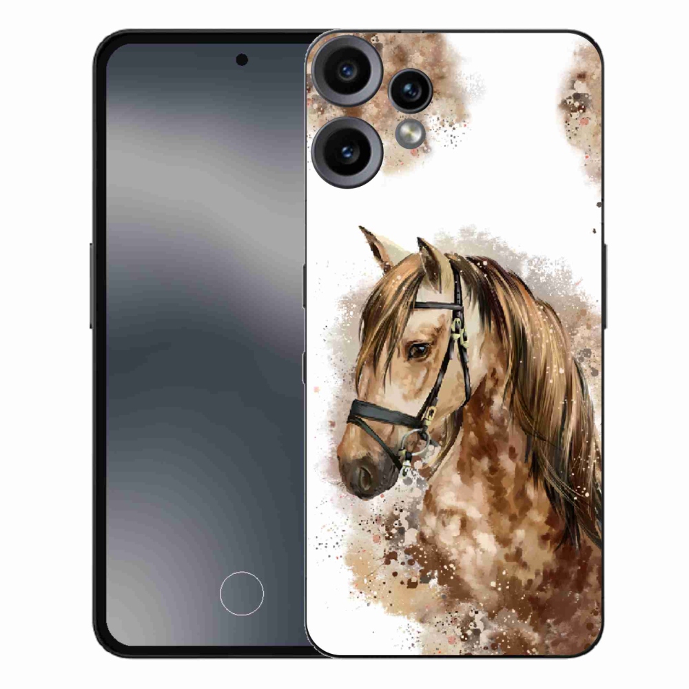 Gelový kryt mmCase na Nothing CMF Phone 2 Pro - hnědý kreslený kůň