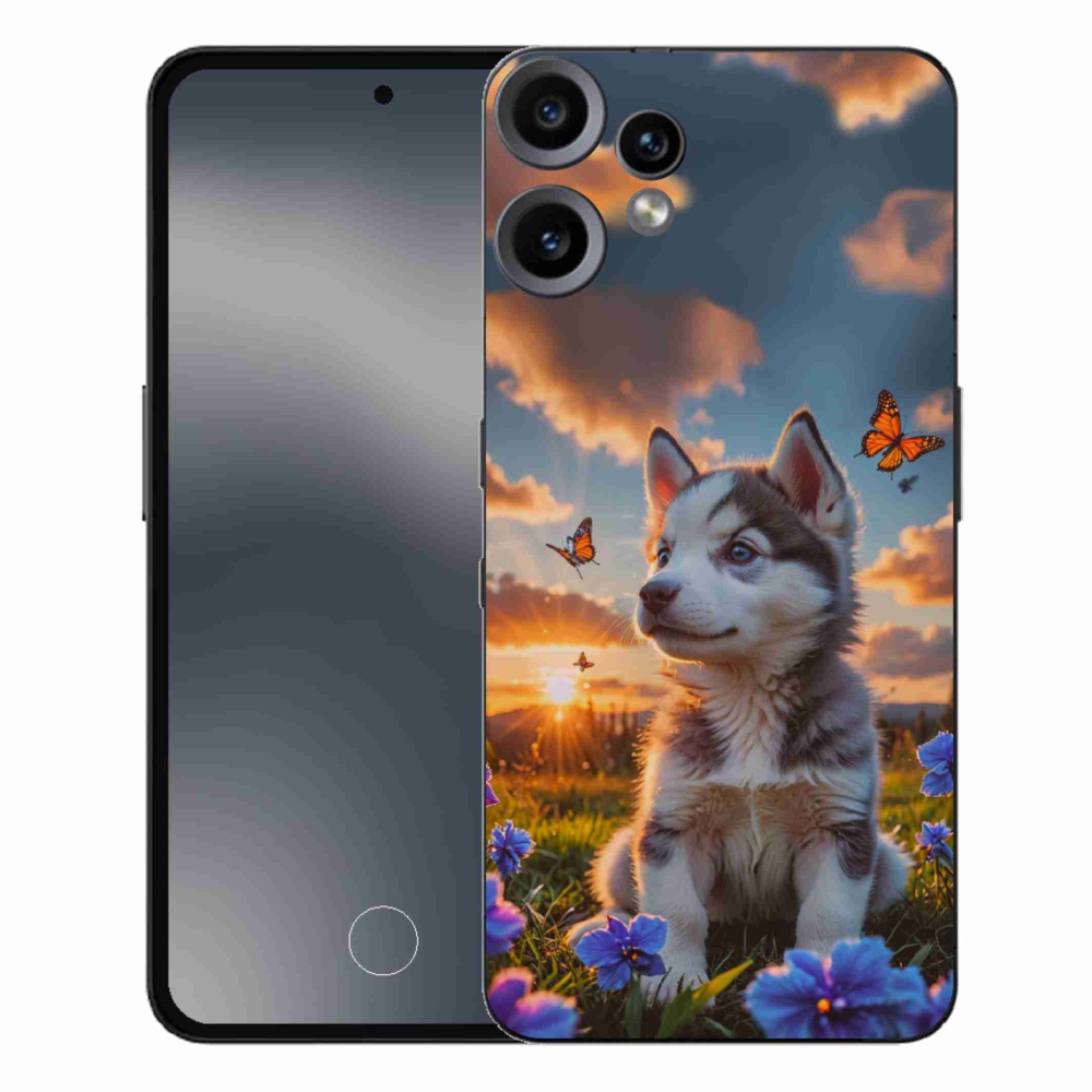Gelový kryt mmCase na Nothing CMF Phone 2 Pro - husky při západu slunce