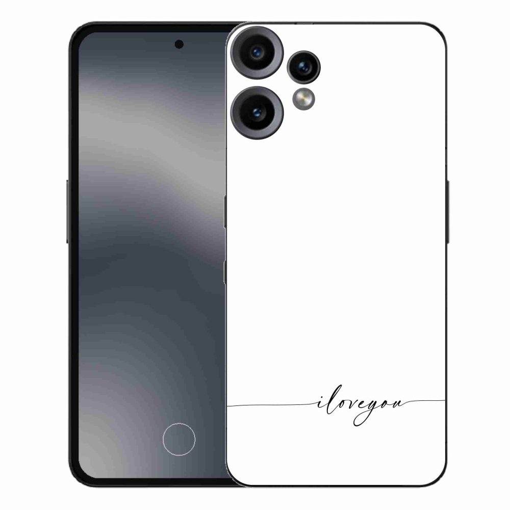 Gelový kryt mmCase na Nothing CMF Phone 2 Pro - I love you bílé pozadí