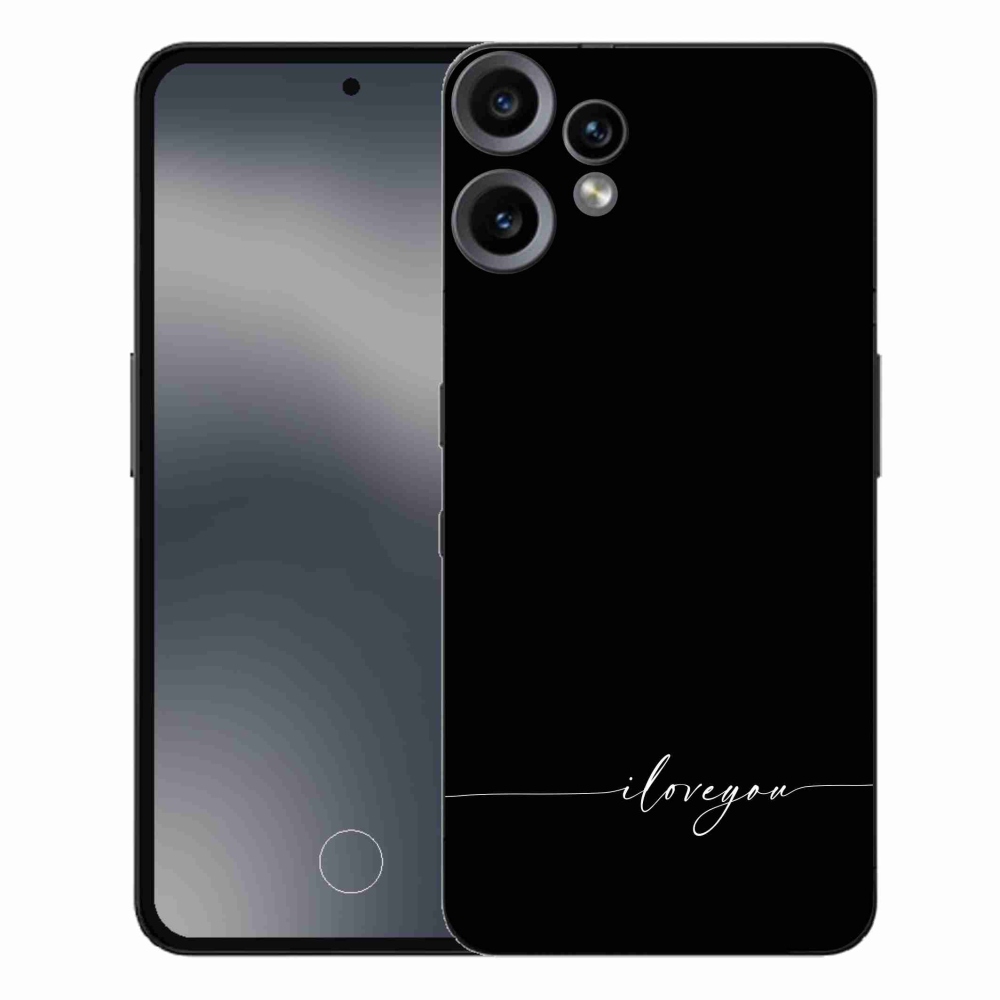 Gelový kryt mmCase na Nothing CMF Phone 2 Pro - I love you černé pozadí